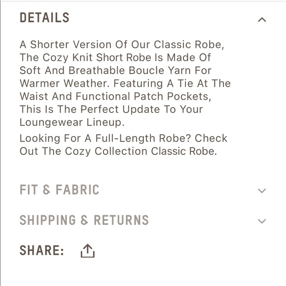 SKIMS cozy knit short robe in bone - Picture 4 of 6